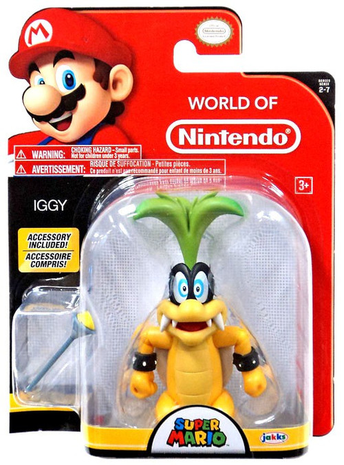 World of Nintendo Wave 12 Iggy 4 Action Figure with Wand, Damaged