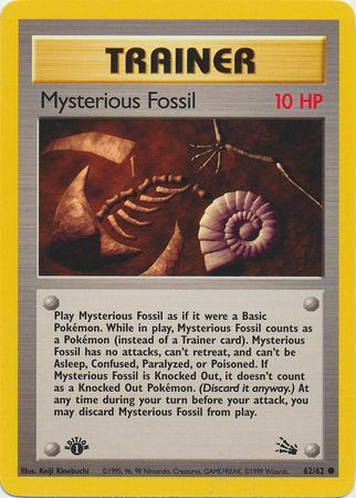 Pokemon Single Card Common Mysterious Fossil 62 1st Edition - ToyWiz