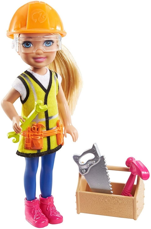 Barbie Chelsea Can Be... Construction Worker Mini Doll Mattel - ToyWiz