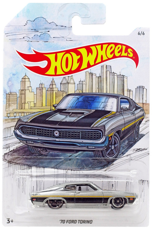 ミニカー Hot Wheels 70 Ford Torino 40th Hot Wheels Detroit Muscle 70 Ford Torino 164 Diecast Car 66 Mattel