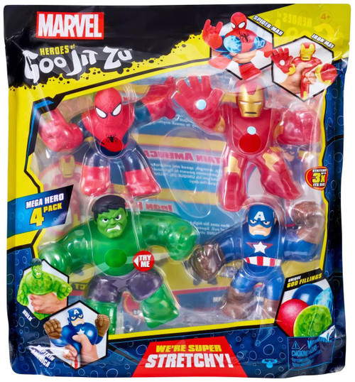 Heroes of Goo Jit Zu Marvel Spider-Man, Hulk, Captain America Iron
