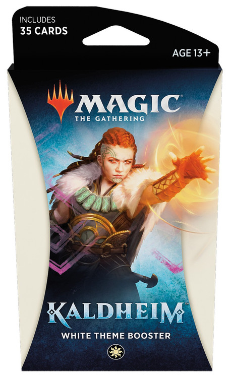 kaldheim theme booster box Magic The Gathering Kaldheim White Theme Booster Pack 35 Cards Wizards of  the Coast