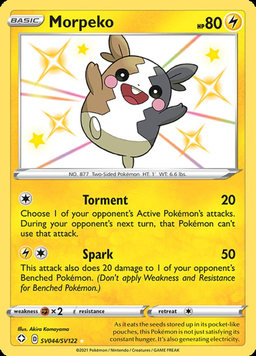 two sided pokemon cards Morpeko (036/072) [Sword & Shield: Shining Fates] This trading card game features a complete 60 Pokmon TCG Morpeko 072/167 Non