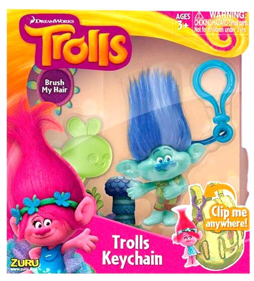 Trolls Branch Medium Keychain Damaged Package Zoofy - ToyWiz