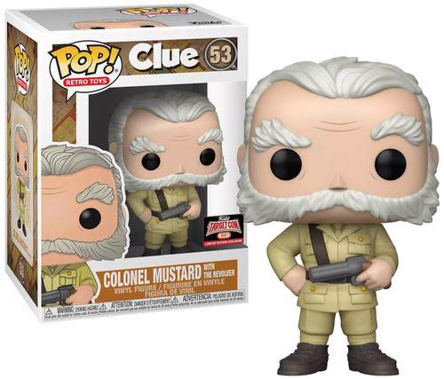 Funko Clue POP! Retro Toys Colonel Mustard Vinyl Figure #53 [with The  Revolver]