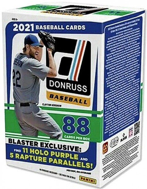 2020 Panini Donruss Baseball Trading Cards Hanger Box- 50 cards total 