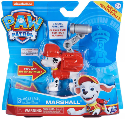 PAW Patrol – Figurine Rocky Mighty Pups avec pattes et badge