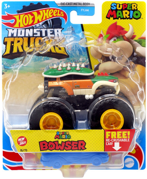 Carrinho Hot Wheels Monster Trucks Super Mario Bowser - Mattel