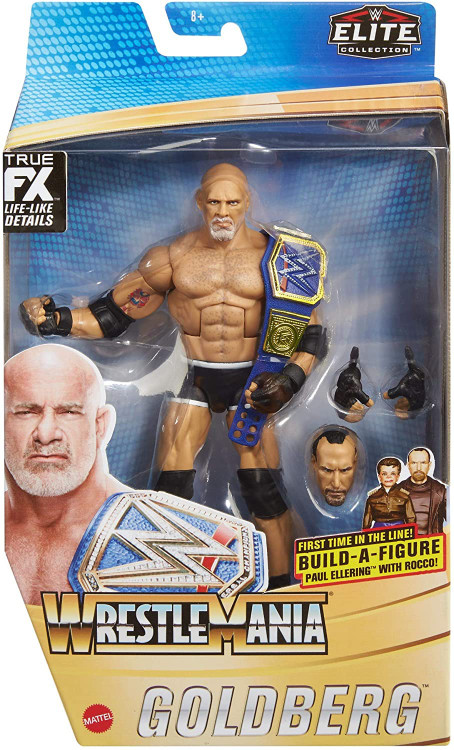 WWE Wrestling Elite Collection WrestleMania Goldberg Action Figure  Universal Championship Paul Ellering Rocco Build-A-Figure Piece, Damaged  Package Mattel Toys - ToyWiz