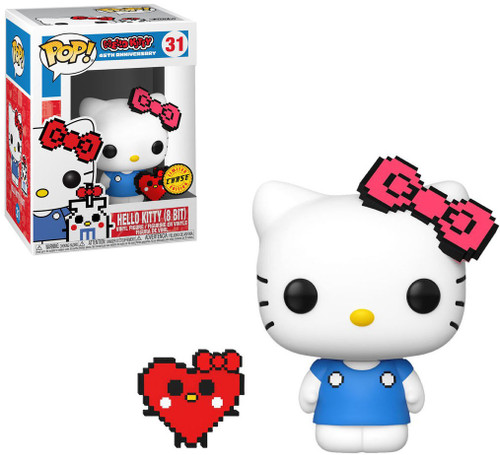 Funko Hello Kitty POP Sanrio Hello 8-Bit Vinyl Figure 31 Anniversary, Chase Version, Damaged Package - ToyWiz