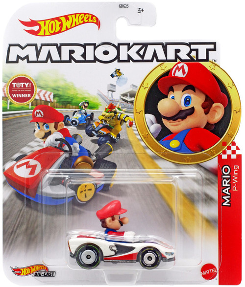 Hot Wheels Mario Kart Mario 164 Diecast Car P-Wing Mattel Toys - ToyWiz