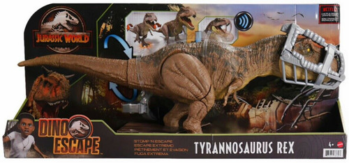 Jurassic World: Camp Cretaceous Stomp 'n Escape Tyrannosaurus Rex Action  Figure, Stomping T-Rex Toy