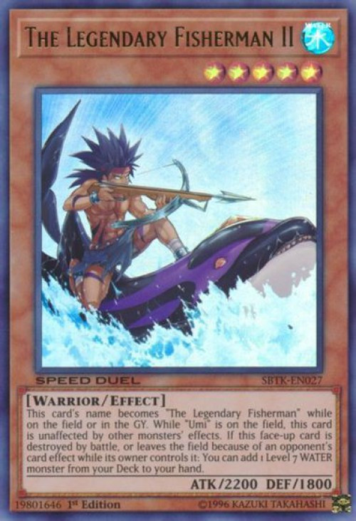 YuGiOh Speed Duel: Trials of the Kingdom Ultra Rare The Legendary Fisherman  II SBTK-EN027