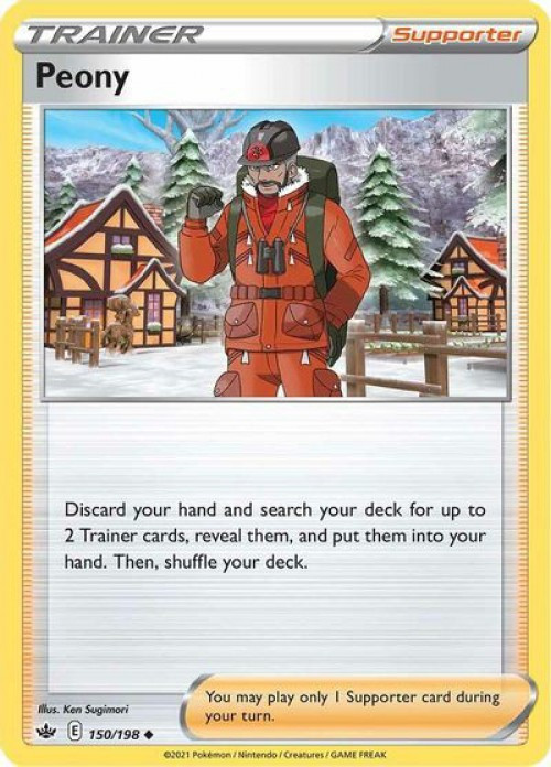 peony rare league card Pokemon Trading Card Game Sword Shield Chilling Reign Single Card Uncommon  Peony 150