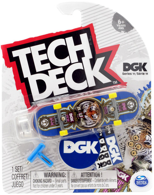 Tech Deck Series 11 DGK 96mm Mini Skateboard Tiger Spin Master