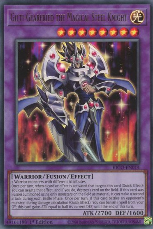 YuGiOh Trading Card Kings Court Single Card Ultra Gilti-Gearfried Magical Steel Knight KICO-EN014 - ToyWiz