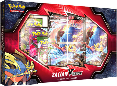 Pokemon Zacian V-Union Special Collection 4 Booster Packs, 4 Promo