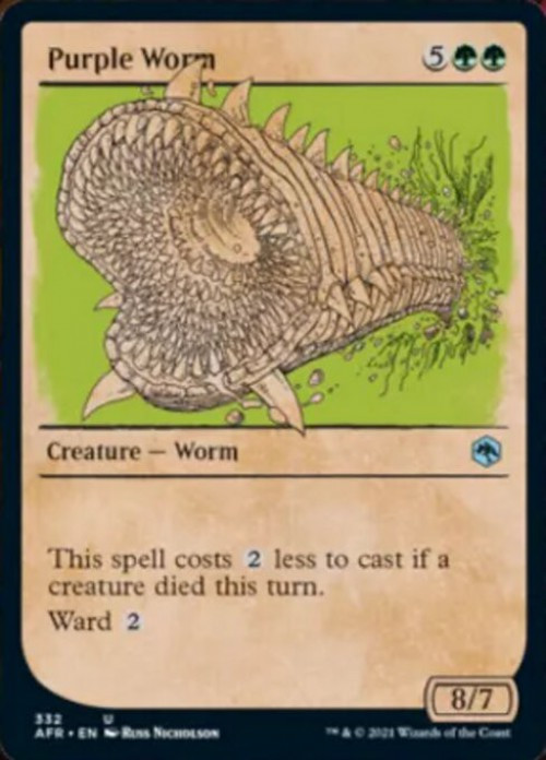 Magic The Gathering Trading Card Game Adventures in the Forgotten Realms  Single Card Uncommon Purple Worm 332 Showcase - ToyWiz