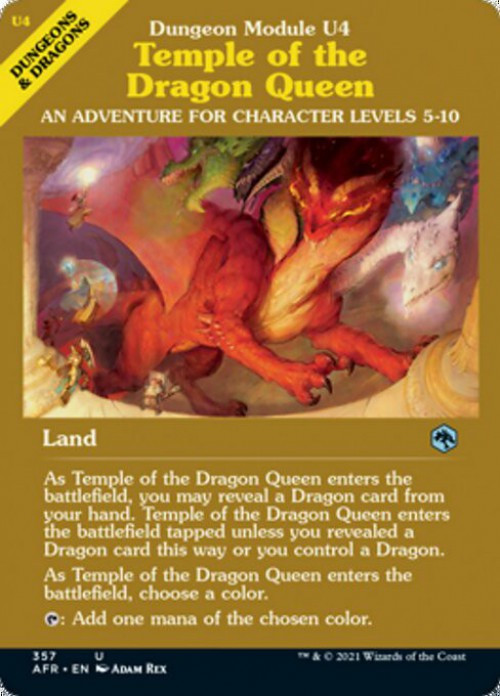 Magic The Gathering Trading Card Game Adventures in the Forgotten Realms  Single Card Uncommon Temple of the Dragon Queen 357 Showcase FOIL - ToyWiz