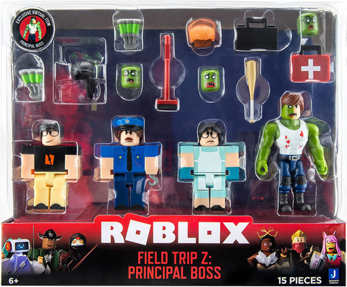 ブブブブブリック　フィギュア 4体セット Roblox Field Trip Z Principal Boss 3 Action Figure 4-Pack Jazwares