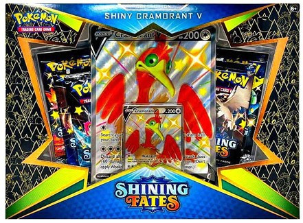 Pokemon Shining Fates Shiny Cramorant V Collection Box 5 Booster Packs,  Promo Card Oversize Card Pokemon USA - ToyWiz