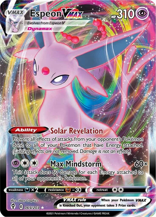 Pokemon Sword Shield Evolving Skies Single Card Ultra Rare Espeon VMAX 