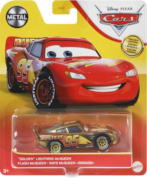 Glimmend Melodieus troon Disney Pixar Cars Golden Lightning McQueen Exclusive 155 Diecast Car Mattel  Toys - ToyWiz