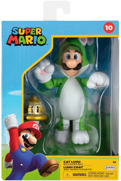 World of Nintendo Super Mario Cat Luigi Action Figure with Super