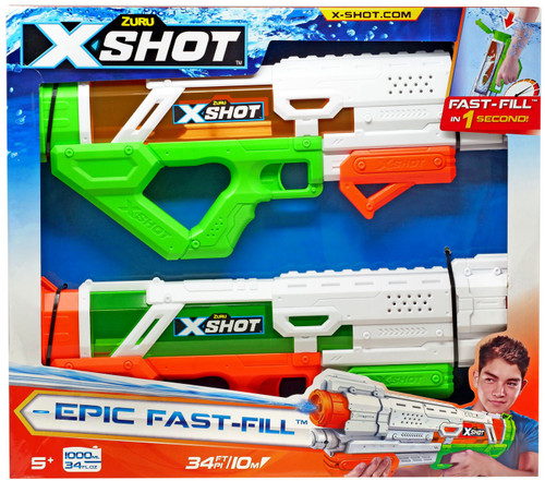 X-Shot Epic Fast-Fill Water Blaster 2-Pack Zuru Toys - ToyWiz X-Shot Epic Fast-Fill Water Blaster 2-Pack Zuru Toys - ToyWiz
