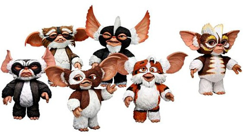 NECA Gremlins Mogwais Gizmo, Mohawk, George, Lenny, Daffy & New Punk Mogwai  Set of 6 Action Figures