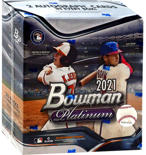 MLB Topps 2021 Bowman Platinum Baseball Trading Card MEGA Box 20 