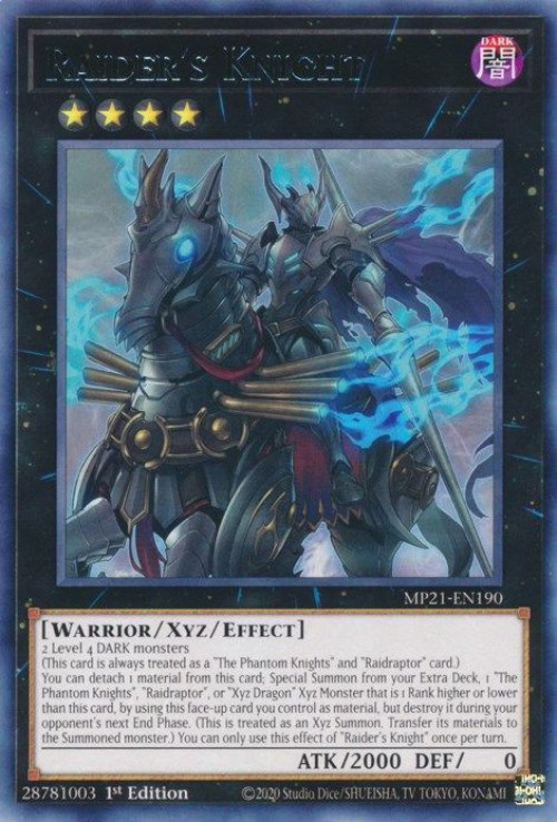 YuGiOh 2021 Tin of Ancient Battles Single Card Rare Raiders Knight