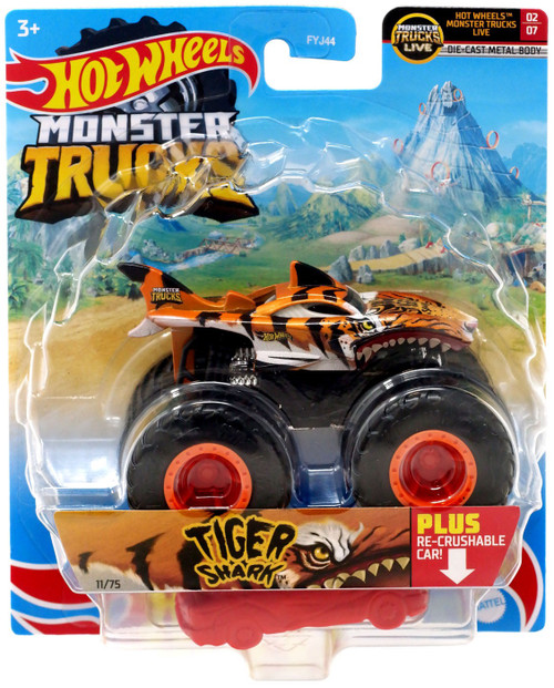 Hot Wheels Monster Trucks Monster LIVE Mattel - Diecast 164 ToyWiz Car Toys Shark Tiger Trucks