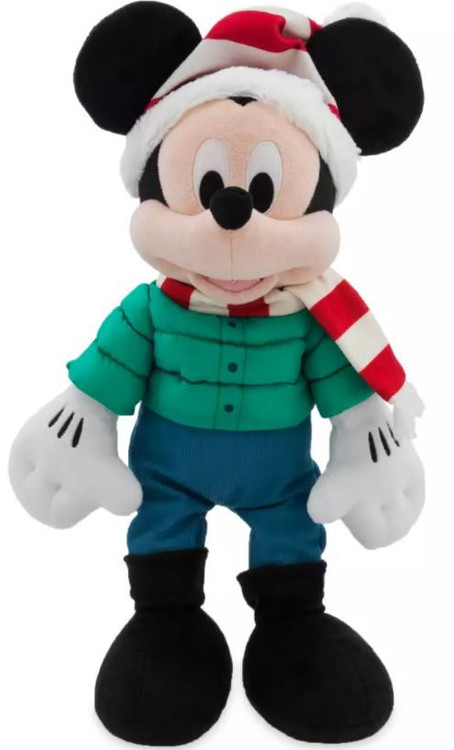 Disney 2021 Holiday Mickey Mouse Exclusive 14 Plush Green Jacket Blue Jeans  - ToyWiz