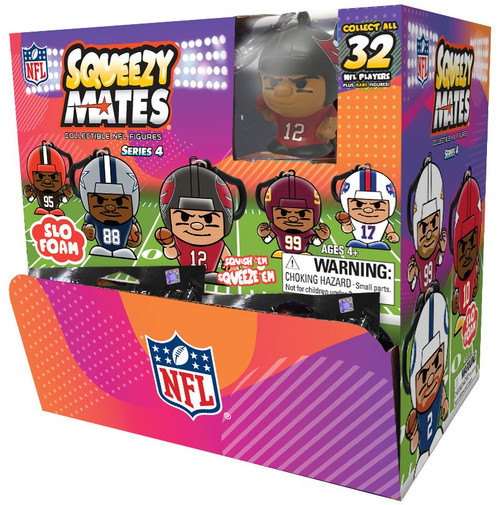 SqueezyMates NFL Gravity Feed Figurines Mystery Box (24 packs) SERIES 6 -  2024 Version