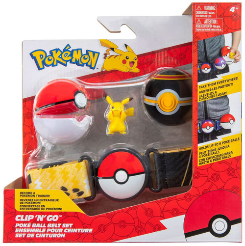 Pokemon Pikachu with Luxury Ball Poke Ball Clip N Go Poke Ball Belt Set ...