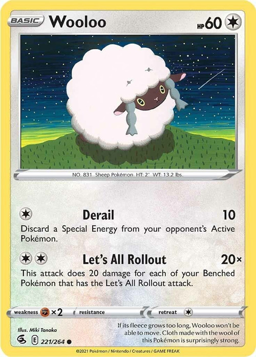 sheep pokemon card Trading Game Sword Shield Fusion Strike Single Card Common Wooloo 221 Placeholder Image Provided [JP] Hop's Wooloo (085/100) -