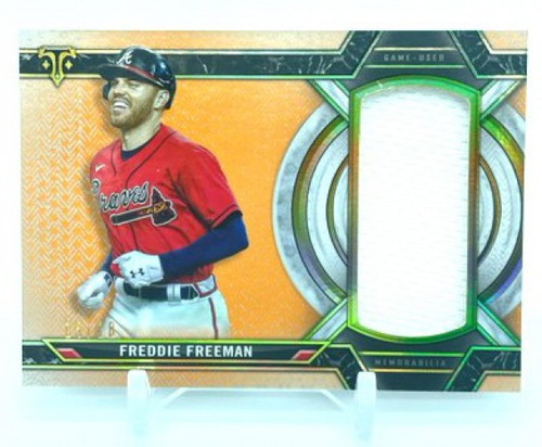 Freddie Freeman player worn jersey patch baseball card (Atlanta