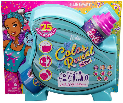 Barbie Color Reveal Glitter Balloon Teal Surprise Doll 25 Surprises ...