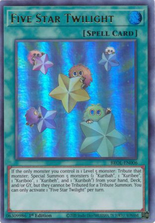 YuGiOh Trading Card Game Brothers of Legend Single Card Ultra Rare Five  Star Twilight BROL-EN006 - ToyWiz