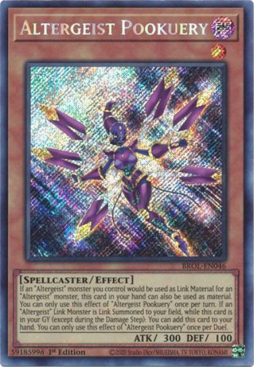 YuGiOh Trading Card Game Brothers of Legend Single Card Secret Rare  Altergeist Pookuery BROL-EN046 - ToyWiz