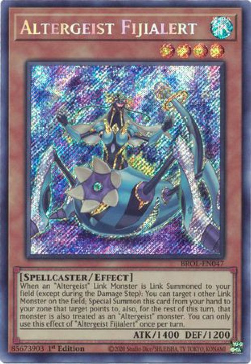 YuGiOh Trading Card Game Brothers of Legend Secret Rare Altergeist  Fijialert BROL-EN047