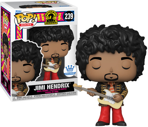 Jimi Hendrix POP! Rocks フィギュア 239 Funko Pop Rocks - Jimi Hendrix #239 (Blue) Black Light Funko
