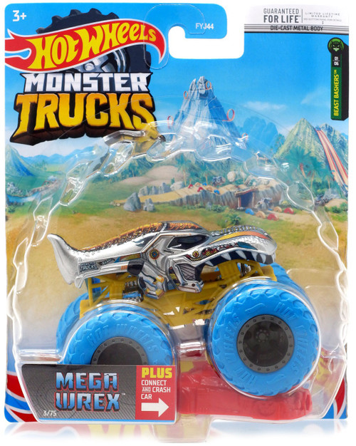 Hot Wheels Monster Trucks Mega-Wrex 164 Diecast Car Crushed Die-Cast Car  Mattel Toys - ToyWiz