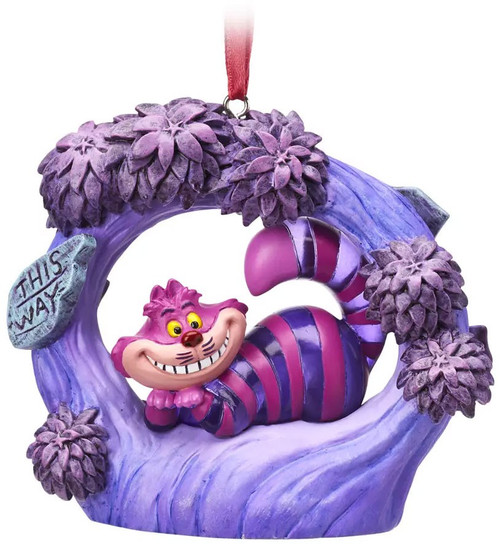 Disney Alice in Wonderland 2021 Holiday Cheshire Cat Light-Up Living Magic  Exclusive Sketchbook Ornament