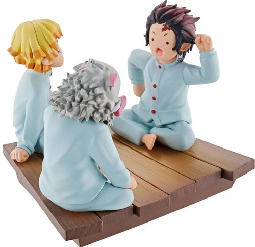 Demon Slayer Petitrama Series Inosuke, Zenitsu, and Tanjiro 2-Inch Mini PVC Figure [Loose]