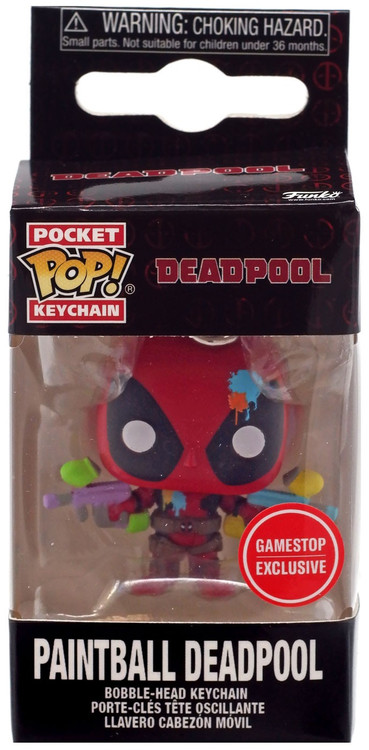 Funko Marvel Pocket POP Paintball Deadpool Exclusive Keychain - ToyWiz