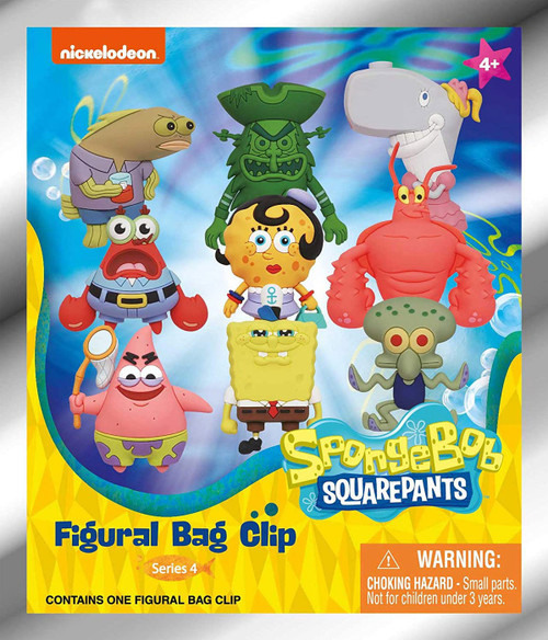 Nickelodeon 3D Figural Foam Bag Clip Series 4 SpongeBob Mystery