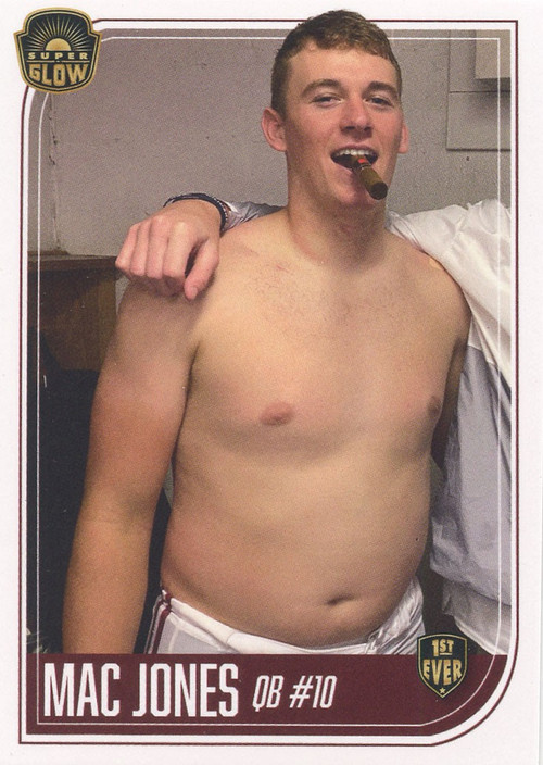 NFL New England Patriots Single Card Mac Jones 1st Ever Glow Cigar Full