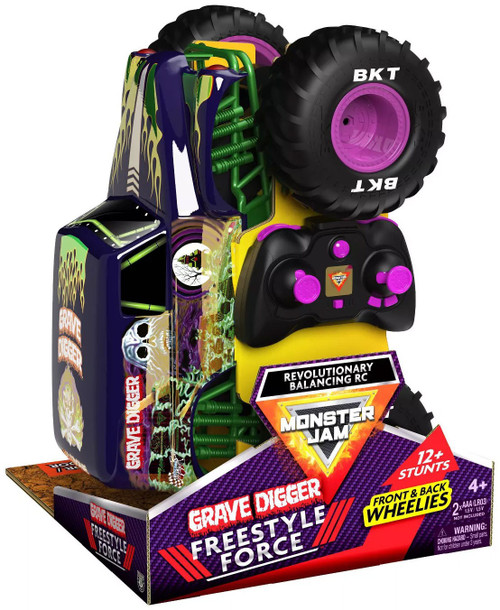 Monster Jam Freestyle Force Grave Digger 124 RC Vehicle Spin